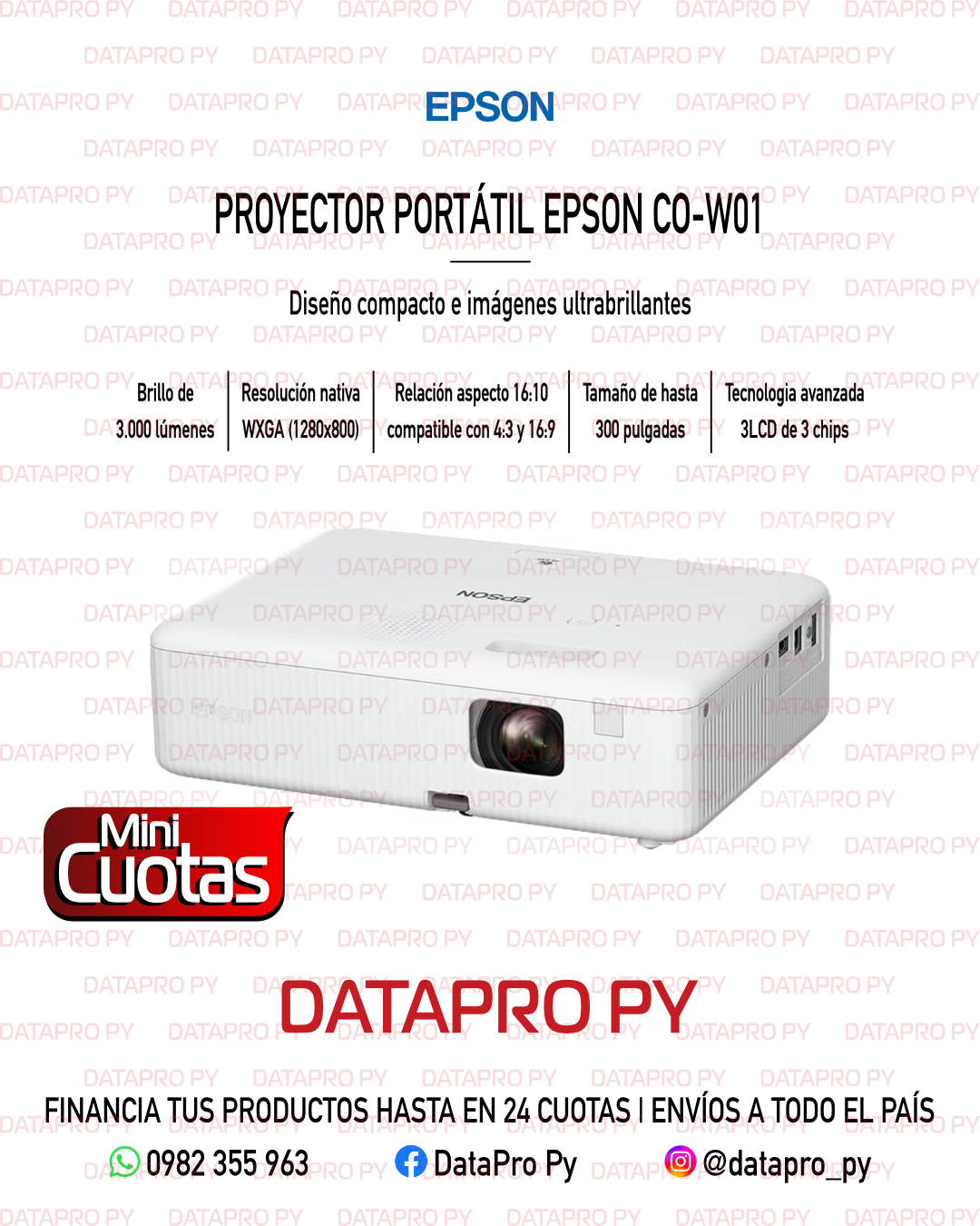 Proyector Portátil Epson CO-W01